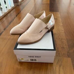 Nine West Blush Patent Leather Pointed Slip-On Loafers